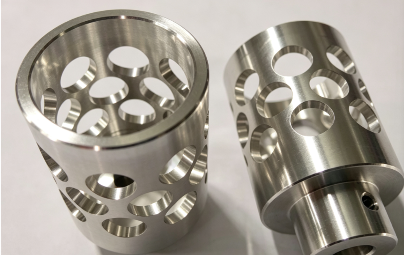 CNC 加工完成的不锈钢零件